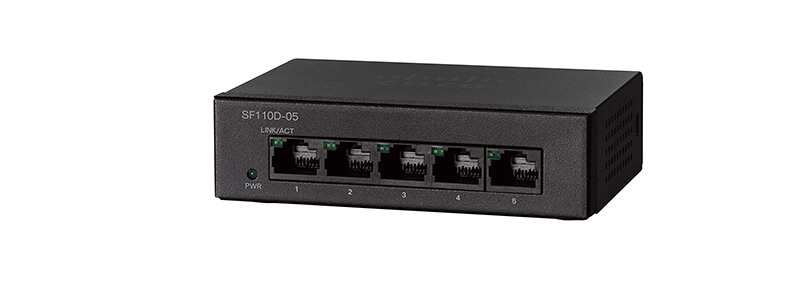 SF110D-05 Desktop Switch Cisco SF110D 5 Port 10/100
