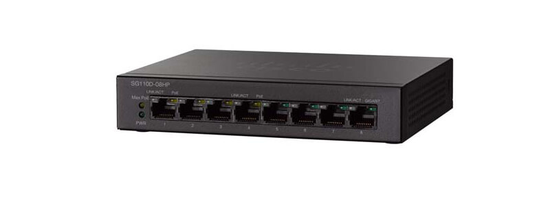 SG110D-08HP Desktop Switch Cisco SG110D 8 Port 10/100/1000 PoE