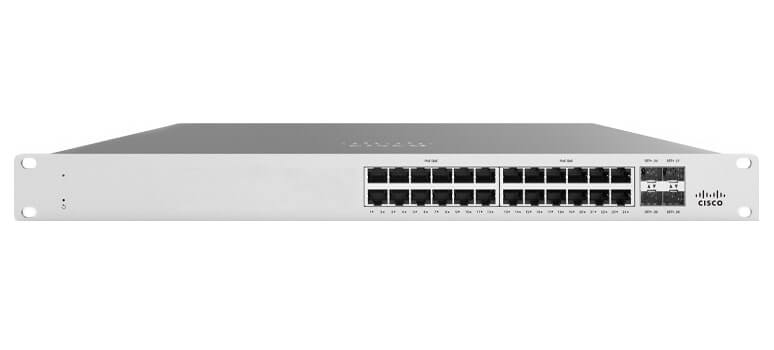 Switch Cisco Meraki 24 Port 1G RJ45, 4 Port 10G SFP+ Uplink MS125-24-HW